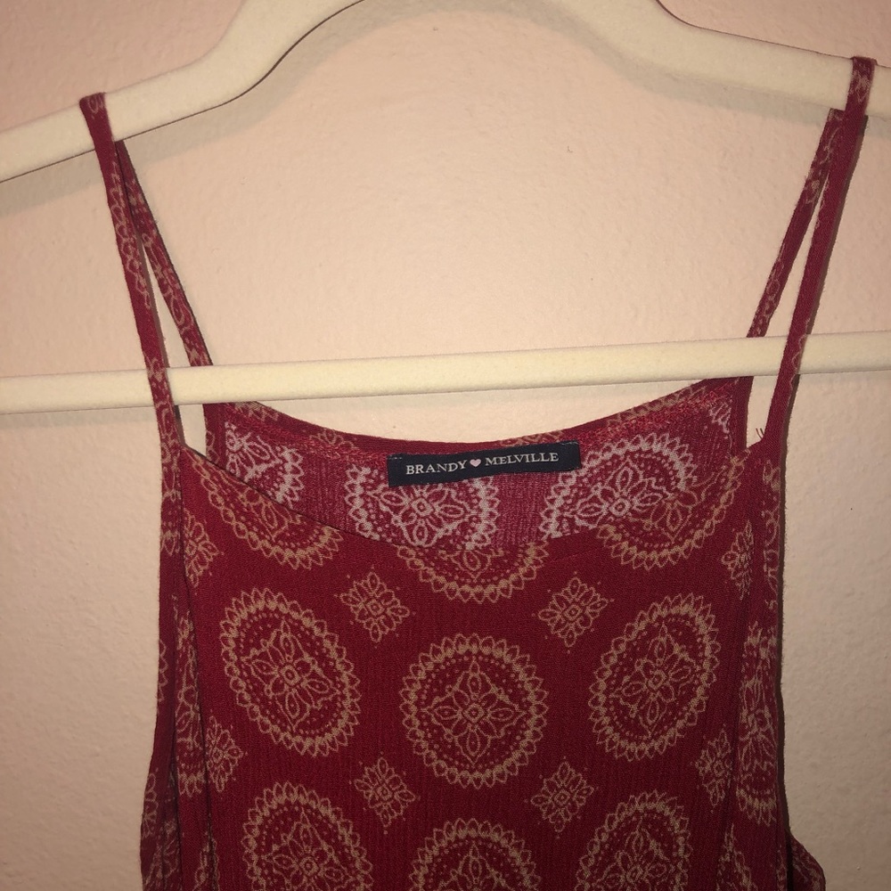 brandy red dress